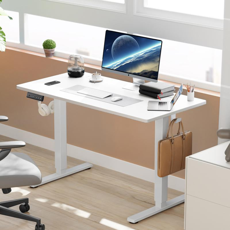 Standing Desk, Electric Standing Desk Adjustable Height, Ergonomic Adjustable Desk with Memory Preset, Computer Desk Stand up Desk with T-Shaped Bracket Suitable for Home Office
