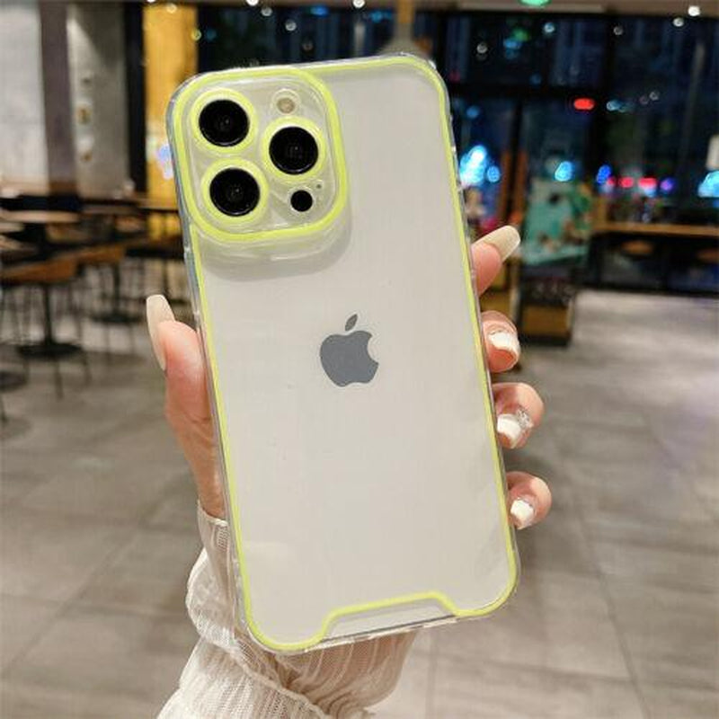 Case for Iphone 16 15 14 13 12 11 Pro Max Fluorescent Case Shockproof Clear Silicone Cover TPU Protector Cellphone Phonecase Neon Smartphone