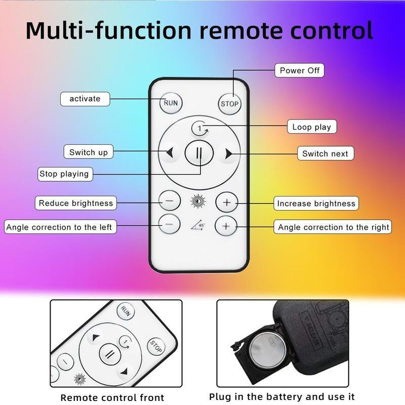 3D Hologram Projection Light, 3D Hologram Display Fan Two Blades 42Cm User-Friendly Plug and Play Holographic Advertising Show LED Lights, Easy Wall Mount Decorations for Holiday & Parties Valentine Gift Black Audio