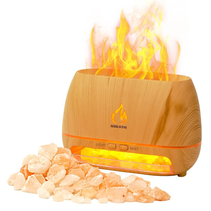 Ultrasonic Essential Oil Diffuser Set with 12 Best Aromatherapy Oils, Gift Box & Bag, Himalayan Salt Lamp Diffuser,Cool Mist Humidifier for Bedroom