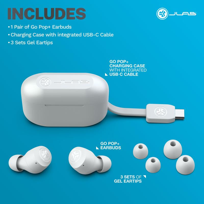 Go Lux Noise Cancelling Headphones & Go Pop+ Cloud White Gift Set