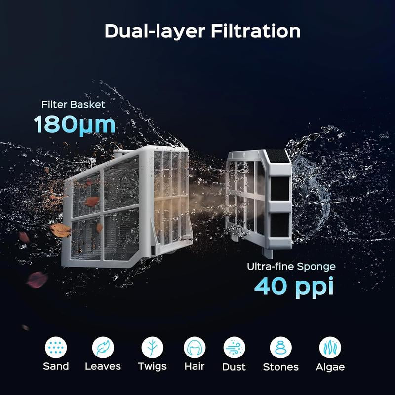 WYBOT S2 Solar Powered Robotic Pool Vacuum Cleaner for Inground Pools, Enhanced Scheduled Cleaning, Area Cleaning, Auto Return & Charge, 3D Adsorption System, Brushless Motor, Covers 3,229 Sq.Ft