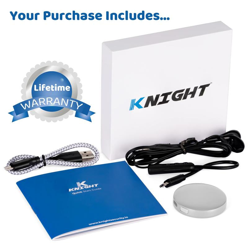 Knight 64GB Voice Activated Recorder + Digital Voice Recorder, Compact Audio Recorder, Audio Recording Device, Grabadora De Audio Digital, Light Gray