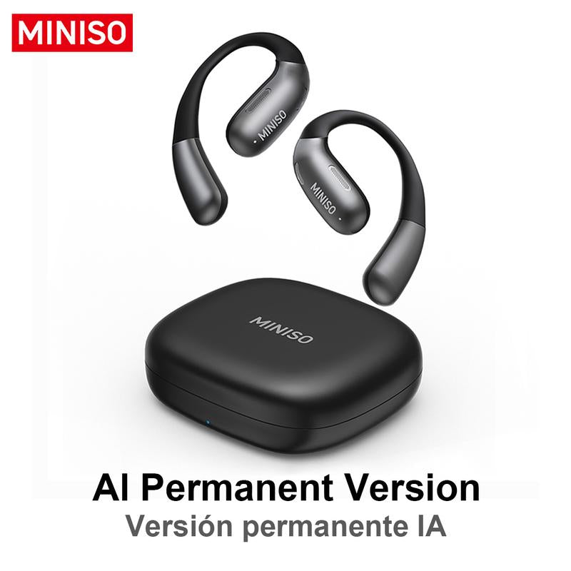MINISO X28 OWS Translation Open Ear Wireless Bluetooth Earbuds Support 135 Languages Real Time Bluetooth Translation HIFI Sound Quality Sports Headphones IPX5 Waterproof with Microphone