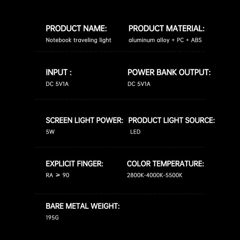 Magnetic Laptop Walkman Lamp, Infrared Sensor Screen Hanging Lamp, Rechargeable Portable Eye Protective Lamp for Laptop Desktop, Lighting