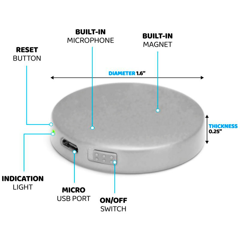 Knight 64GB Voice Activated Recorder + Digital Voice Recorder, Compact Audio Recorder, Audio Recording Device, Grabadora De Audio Digital, Light Gray
