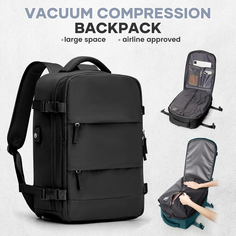 Vacuum Compression Backpack Carry on Travel Backpack for Women Men Airport Backpack Airplane Laptop Backpack Vacuum Travel Bag