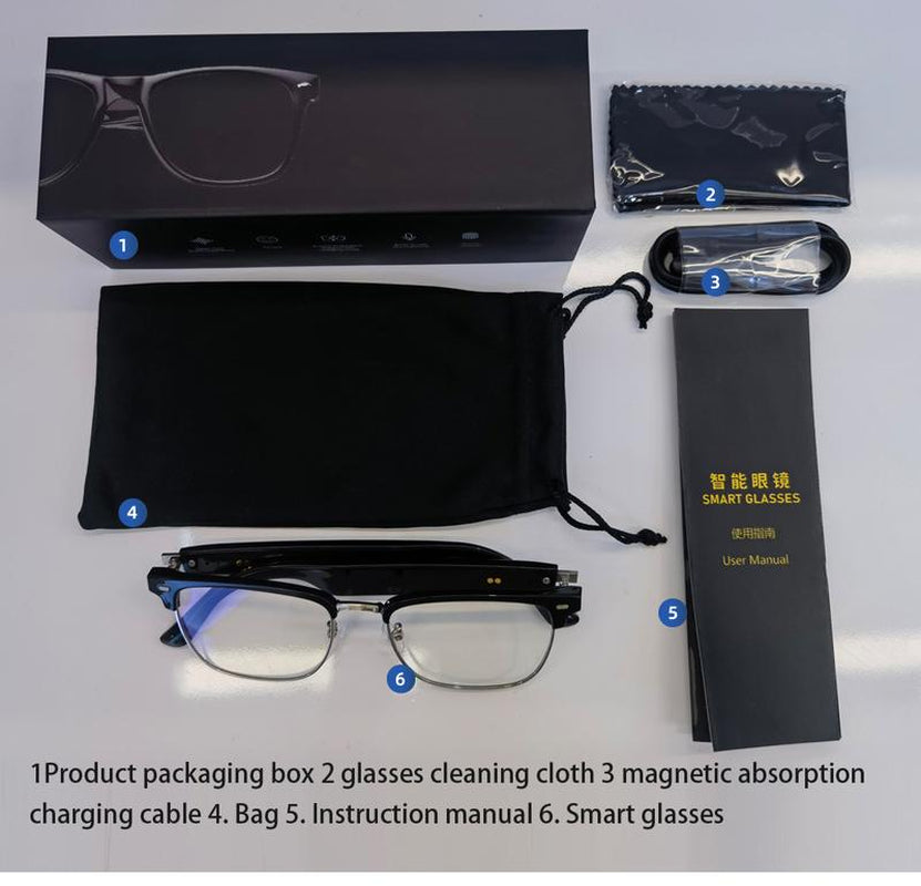 E13 Smart Glasses UV Protection Anti-Blue Light , Bluetooth Compatible for Men & Women , Multifunctional Wireless Glass