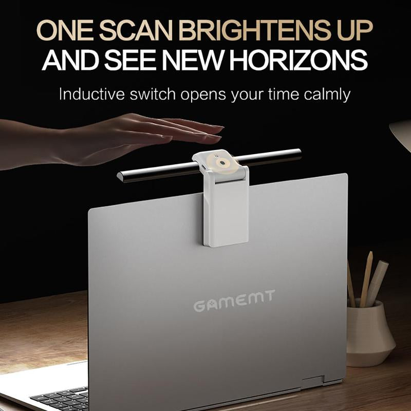 Magnetic Laptop Walkman Lamp, Infrared Sensor Screen Hanging Lamp, Rechargeable Portable Eye Protective Lamp for Laptop Desktop, Lighting