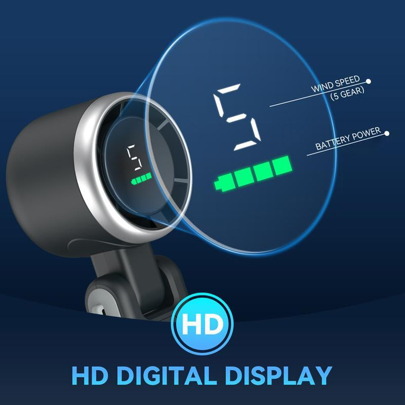 Portable Handheld Turbo Fan, 5 Gear Wind, 3600Mah Battery Operated, 3 in 1 Hand Fan Rechargeable with Air Turbo Tech Cooling Fan for Outdoor Activities Travel, Working