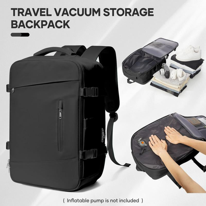 Vacuum Compression Backpack Carry on Travel Backpack for Women Men Airport Backpack Airplane Laptop Backpack Vacuum Travel Bag