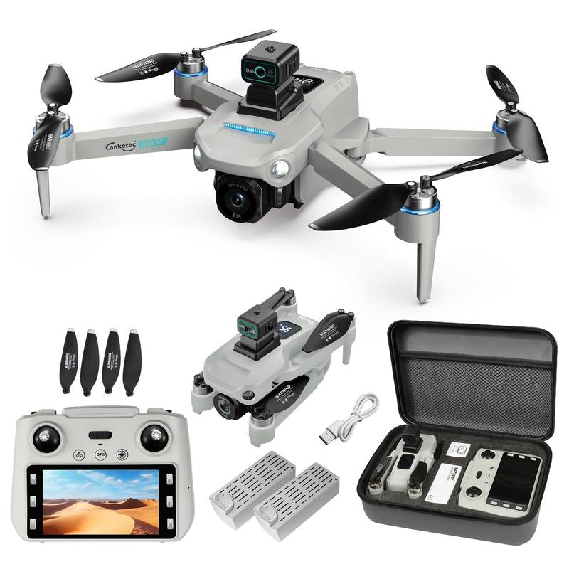 2025 NEW GPS Drone with 4K UHD EIS Camera, 5G Wifi FPV RC Quadcopter with Brushless Motors, Optical Flow Positioning, Obstacle Avoidance, Auto Return