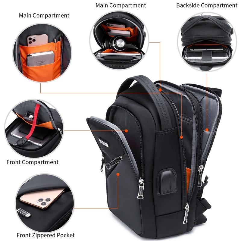 Outdoorfun Hiking Daypack Shoulder Backpack Crossbody Sling Bag for Men, Chest Bags with USB Charger Port for Casual Camping Biking Travel Cycling