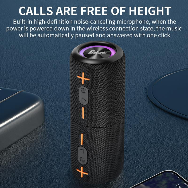 Cyboris S10 2 in 1 Portable Split Bluetooth Speaker Portable Subwoofer, 20W High Volume Stereo, IPX6 Waterproof, Smartphone Audio Cyber Black Home Theater Surround Full Bass Bluetooth Speaker Speaker