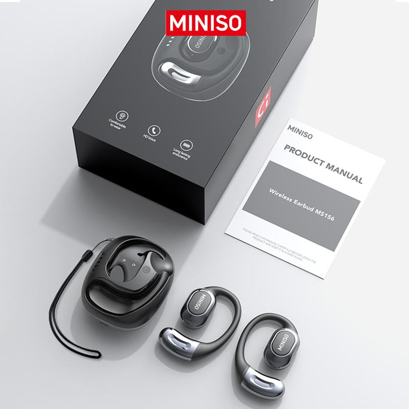 MINISO MS156 Open Ear True Wireless Headphones Long Battery Life Wireless Earhooks Headset, Hifi Stereo Sound Wireless Headphones