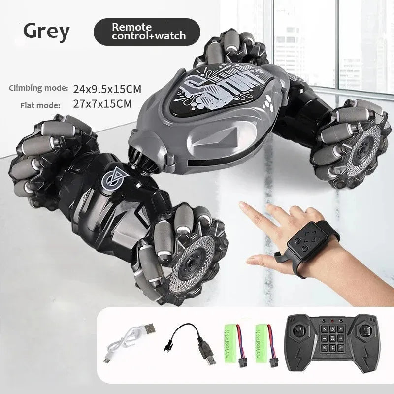 RC Car with LED Light Remote Control Car Watch Hand Gestures 360° Rotating Climbing Car Drift Electronic Adults Kid Toys Gift