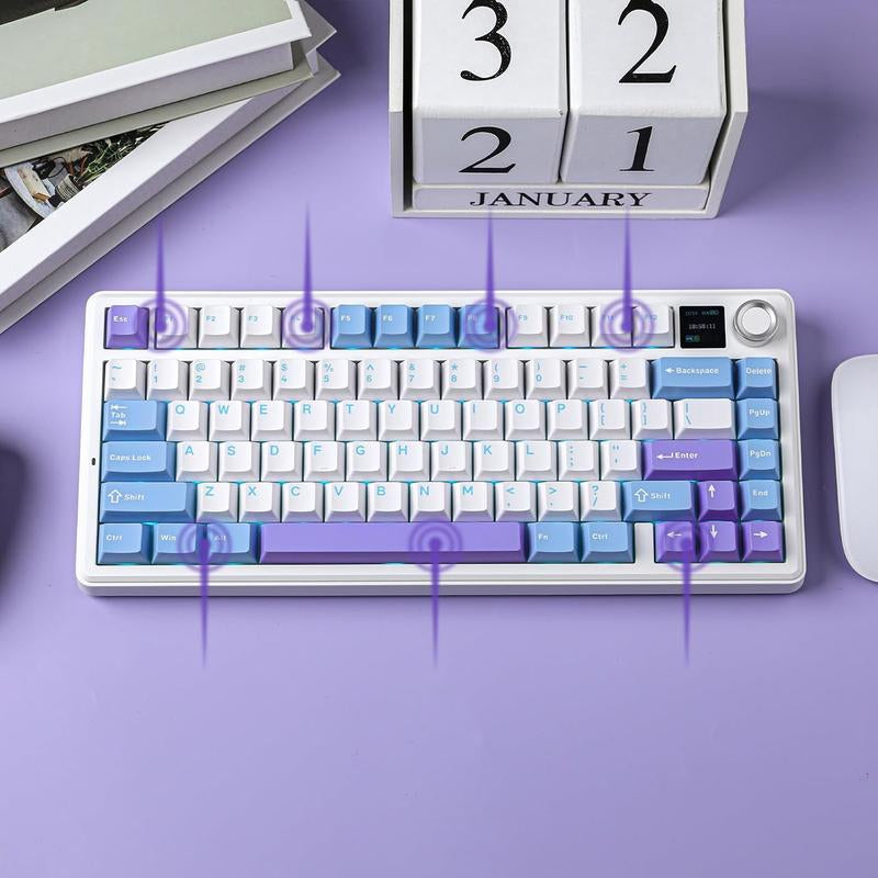 Aula F75 MAX Wireless Mechanical Keyboard with TFT Screen and Knob, Gasket Keyboard in 75% Layout, Hot Swappable Gaming Keyboard for Pc/Mac/Linux