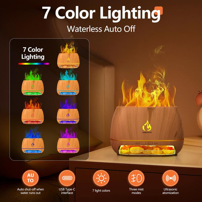 Ultrasonic Essential Oil Diffuser Set with 12 Best Aromatherapy Oils, Gift Box & Bag, Himalayan Salt Lamp Diffuser,Cool Mist Humidifier for Bedroom