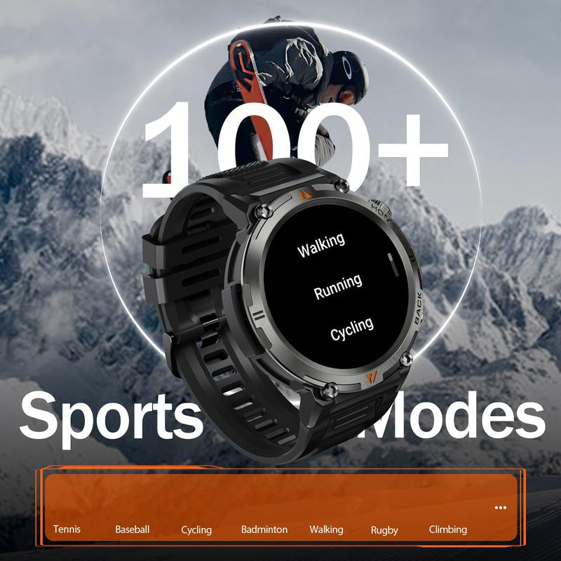 Smartwatch KE3 with 3ATM Waterproof & Muilt-Sport Modes LED Flashlight Wireless Make&Answer Calls Info Reminder 1.45 Inch TFT Wearable Devices with DIY Watch Faces