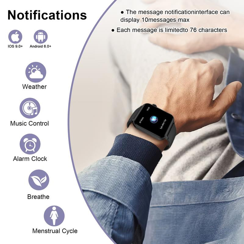 Smart Watches R30Pro Fitness Tracker Smartwatch with Call Function & Heart Rate Monitoring,1.83 Touch Screen Multifunction Smartwatch for BT Calls Fitness Wristwatch, Smart & Wearable Devices for Iphone Android Smartphone