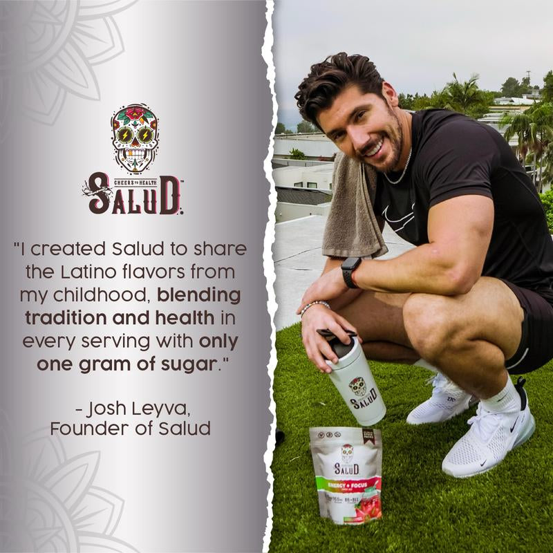 Salud 2-In-1 Energy & Focus Drink Mix with 200Mg Organic Caffeine, Pitaya (Dragon Fruit) Flavor, 350Mg L-Theanine & 500Mg L-Tyrosine, Clean Energy Drink, Vegan, Non-Gmo, Gluten Free - Beverage