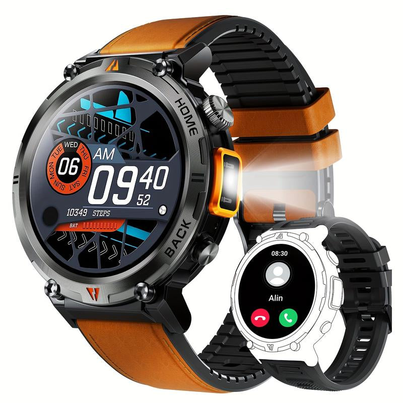 Smartwatch KE3 with 3ATM Waterproof & Muilt-Sport Modes LED Flashlight Wireless Make&Answer Calls Info Reminder 1.45 Inch TFT Wearable Devices with DIY Watch Faces