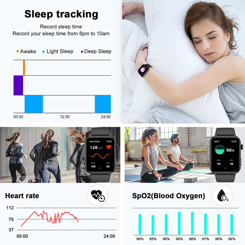 Smart Watches R30Pro Fitness Tracker Smartwatch with Call Function & Heart Rate Monitoring,1.83 Touch Screen Multifunction Smartwatch for BT Calls Fitness Wristwatch, Smart & Wearable Devices for Iphone Android Smartphone