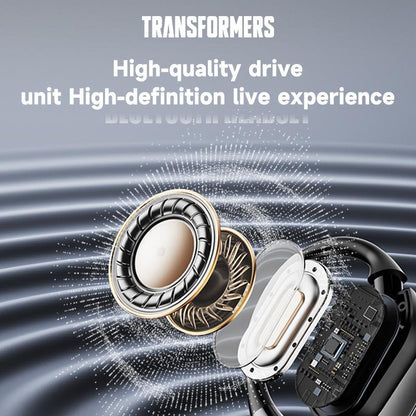 Transformers T68 OWS Smart Voice Assistant Headset, Dynamic Stereo Sound Earbuds with ENC Call Noise Canceling Mic with Touch Control