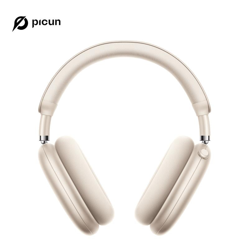 Picun F8 Pro Wireless Headphones - 52Db Noise Cancellation, 5 Smart ENC Mics, Detachable Fabric Ear Cushions, 140 Hour Long Battery Life, Premium Audio Seamless Dual Device Connection for All-Day Use and Boosted Productivity Bluetooth