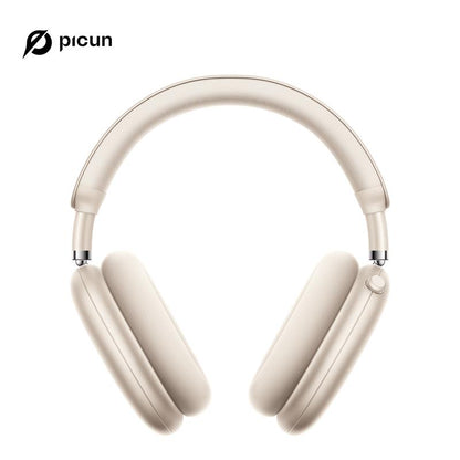 Picun F8 Pro Wireless Headphones - 52Db Noise Cancellation, 5 Smart ENC Mics, Detachable Fabric Ear Cushions, 140 Hour Long Battery Life, Premium Audio Seamless Dual Device Connection for All-Day Use and Boosted Productivity Bluetooth