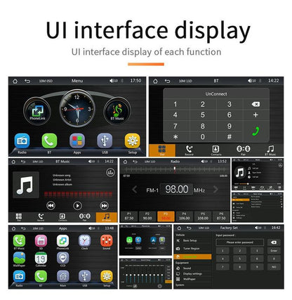 2025 Upgraded Carplay Screen for Car - Portable 7 Inch Touch Screen with Bluetooth, FM Radio, HD Display, 90° Adjustable Angle