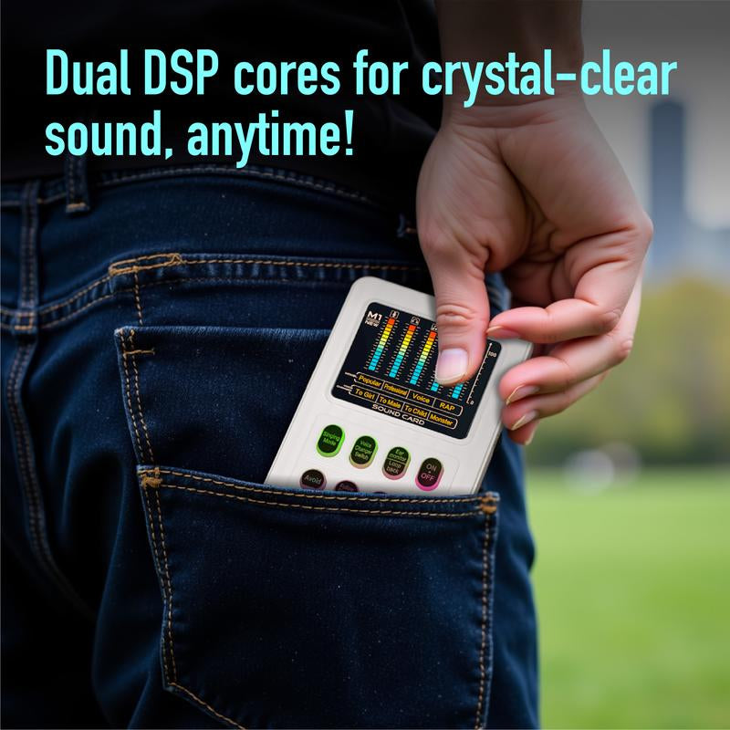 Hicall M01 Portable MIXER | Dual DSP Chips, Ultra-Clear Sound Quality, Intelligent Noise Reduction | 6 Voice Effects | Perfect for Outdoor Live Broadcasts, Travel Vlogs and Short Videos#Outdoorfun