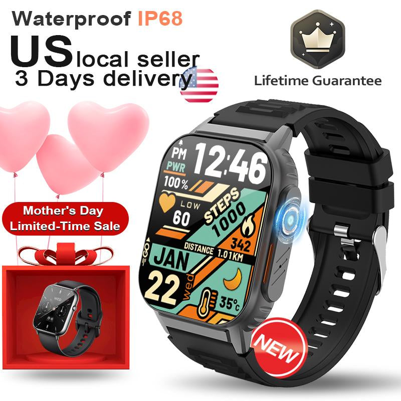 Mother’S BOGO 2 Watches! Rugged & Elegant Smartwatch for Women – Waterproof, Health Monitoring, 120+ Sports Modes, Long Battery, Customizable Watch Face.