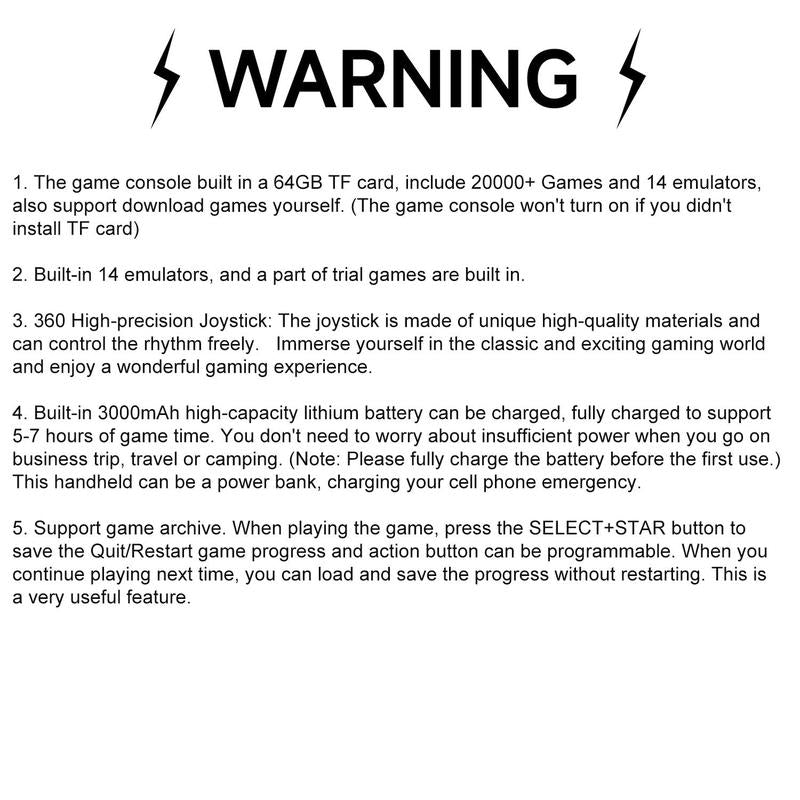 YLW Portable Handheld Game Player, 4.5 Inch IPS Screen Retro Video Game Console, Built-In 20000+ Games for PS1/GBA/SFC, Gaming Stuff, Digital, Durability