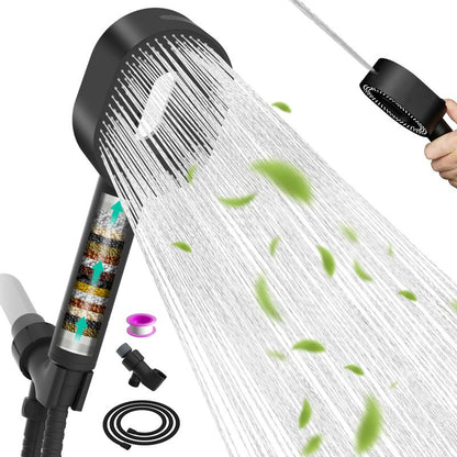 Filtered Shower Head with Handheld, High Pressure 3 Spray Mode Showerhead with Filters,Detachable Shower Head,Water Softener Filters Beads for Hard Water -Remove Chlorine