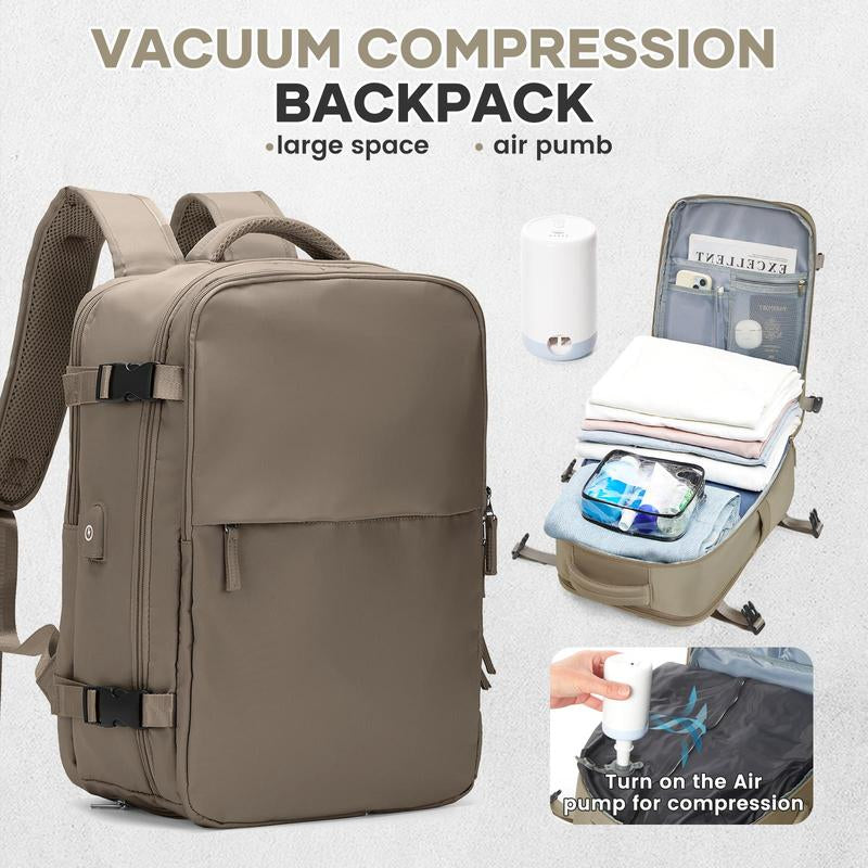 Vacuum Compression Backpack Carry on Travel Backpack for Women Men Airport Backpack Airplane Laptop Backpack Vacuum Travel Bag