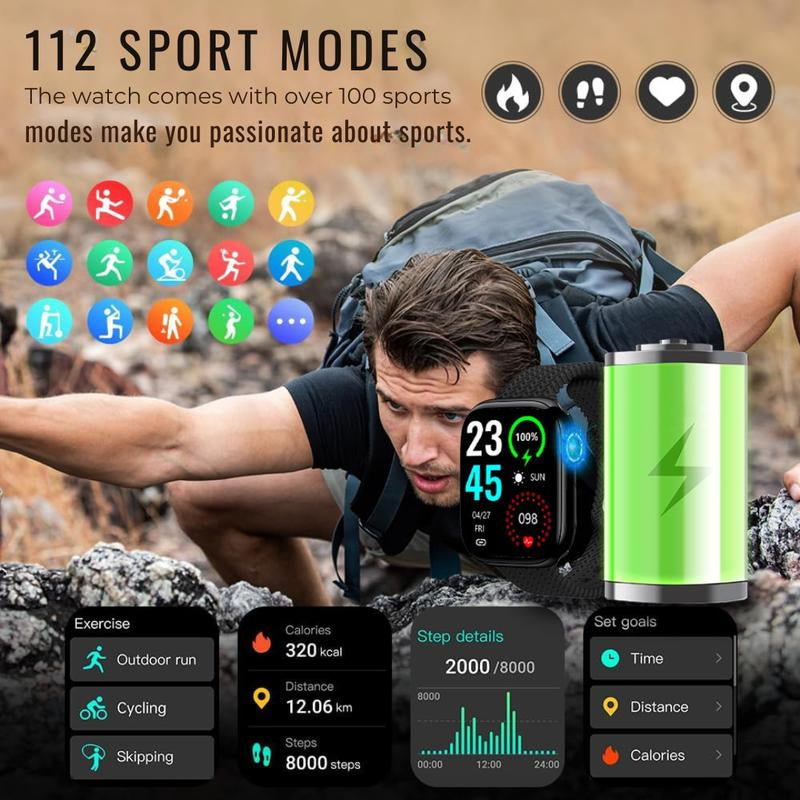 Ultimate Sport Smart Watch with Jet Black Aluminium Case - 2.02" Ultra-Clear Display, S/M. Fitness Tracker, Heart Rate, Water Resistant, All-Day Wear Comfort