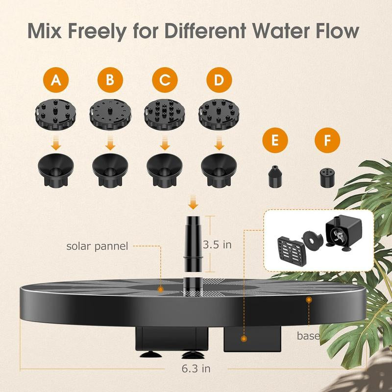 AISITIN Outdoor Garden Bird Bath Fountain,With a 2.5W Solar Fountain,Weather Resistant Polyresin,For Outdoor Use in Settings Gardens,Patios,And Ponds(Split the Shipping Package into 2 Parts)