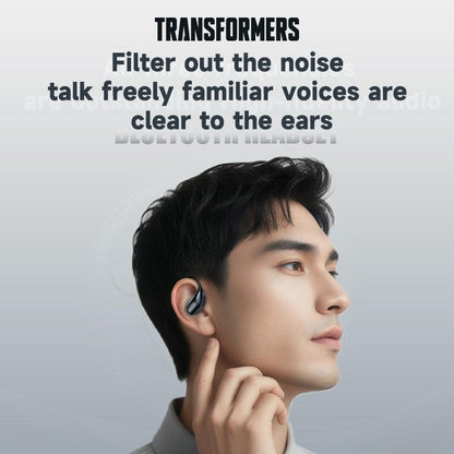 Transformers T68 OWS Smart Voice Assistant Headset, Dynamic Stereo Sound Earbuds with ENC Call Noise Canceling Mic with Touch Control