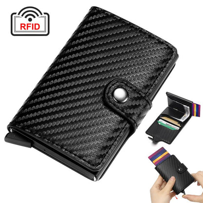 Card Holder, Men Credit Card Holder, Slim Card Case Front Pocket Anti-Theft-Rfid Auto Pop up Travel Thin Wallets for Men