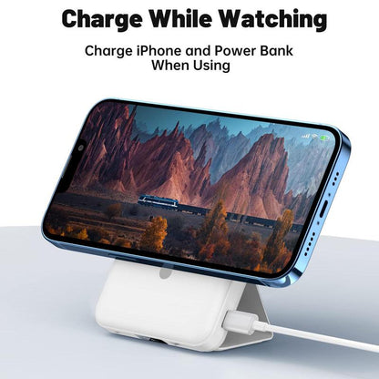 10000Mah Magnetic Wireless Power Bank with Phone Holder, 22.5W PD Fast Charging Portable Charger, Power Bank for for Iphone 15/14/13/Pro/Mini/Pro Max Power Magnetic Power