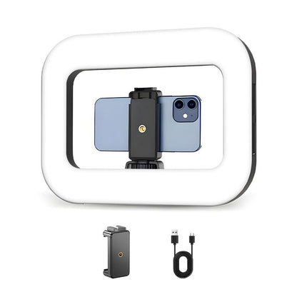Circular Handheld Photography Fill Light,Rechargeable Handheld Beauty Fill Light, Expandablebracket,Selfie Tripod,Adjustable Extendable Foldable Phoneholder, Photography and Video Recording, Professional Outdoor Shooting, Handheld Lighting Light