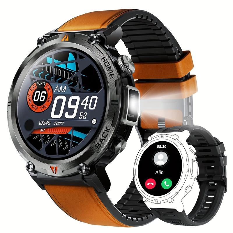 Smartwatch KE3 with 3ATM Waterproof ＆ Muilt-Sport Modes LED Flashlight Wireless Make＆Answer Calls Info Reminder 1.45 Inch TFT Wearable Devices with DIY Watch Faces