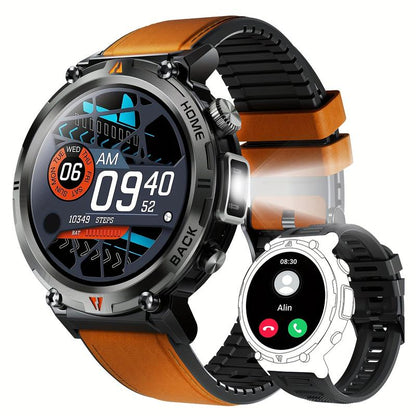 Smartwatch KE3 with 3ATM Waterproof ＆ Muilt-Sport Modes LED Flashlight Wireless Make＆Answer Calls Info Reminder 1.45 Inch TFT Wearable Devices with DIY Watch Faces