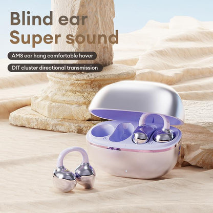 Earclip C7 Clip-On Design Wireless Earphones, Upgraded Panoramic Sound Headset, Comfortable Wearing Sports Earbuds for Work, Fitness