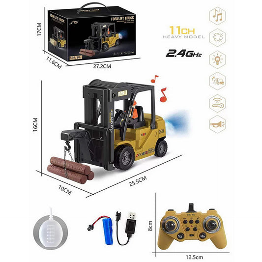 Remote Control Forklift Truck RC Car 2.4G Electric Crane Engineering Vehicles Kids Toys for Boys Child Birthday Christmas Gifts