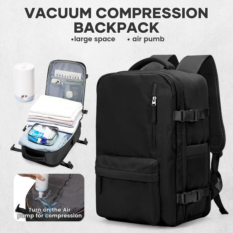Vacuum Compression Backpack Carry on Travel Backpack for Women Men Airport Backpack Airplane Laptop Backpack Vacuum Travel Bag