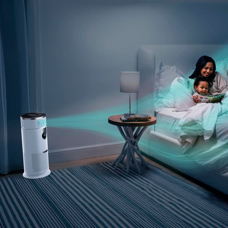 Shark 3-In-1 Air Purifier, Heater & Fan with Nanoseal HEPA, Cleansense IQ, Odor Lock, for 500 Sq. Ft, White, HC455