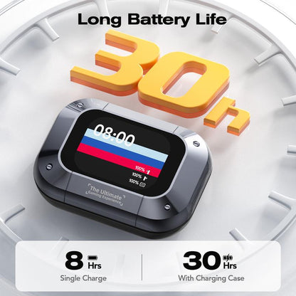 ERAZER XT82PRO Wireless Earbuds, Open-Ear Headphones, LED Lights Touchscreen, Ergonomic Ear Hooks, Ultra-Comfort, Snug Fit, Hifi Bass Stereo, Clear Calls, 30H Playtime, Bluetooth 5.4 Earbuds, Multipoint Connection, Electronic, Audio Headset