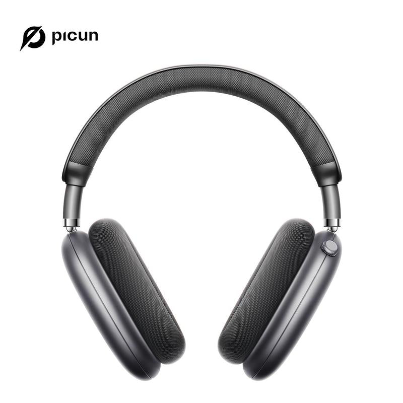 Picun F8 Pro Wireless Headphones - 52Db Noise Cancellation, 5 Smart ENC Mics, Detachable Fabric Ear Cushions, 140 Hour Long Battery Life, Premium Audio Seamless Dual Device Connection for All-Day Use and Boosted Productivity Bluetooth
